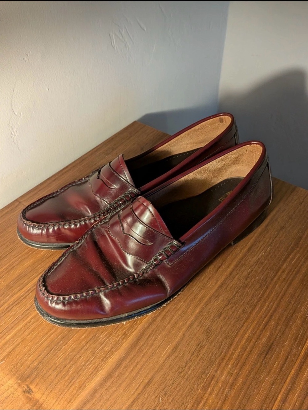 G.H. Bass & Co. Burgundy Leather Penny Loafers